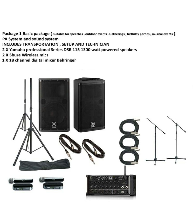 Sound system for events sales price